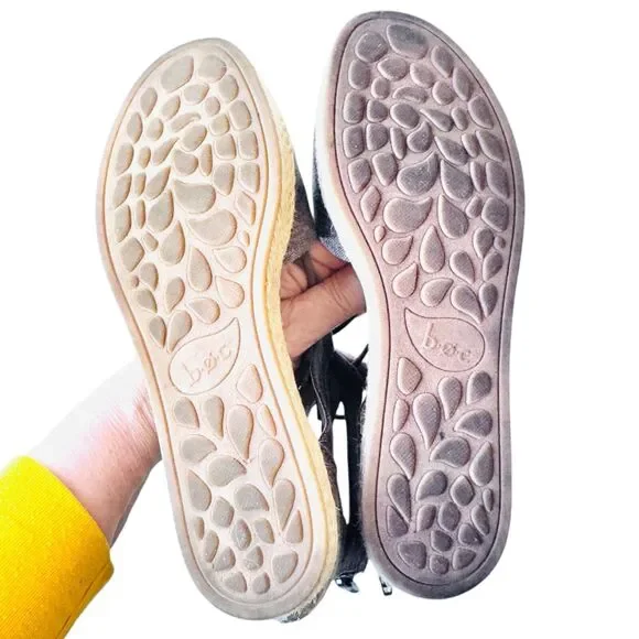 BOC/Born Concept Lucy Gladiator Espadrille Sandal Shoe Brown Canvas Size 7M - Picture 13 of 13